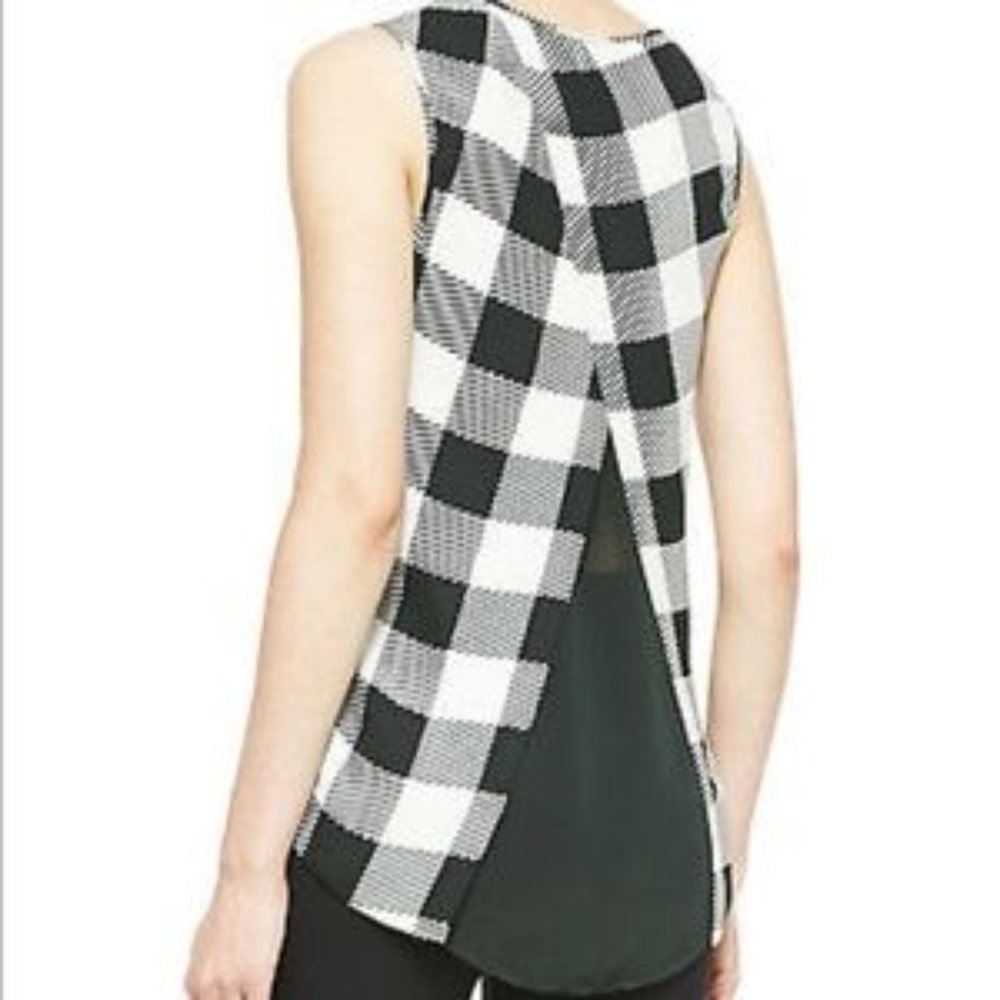 RAG & BONE Harper Green Plaid Silk Tank S